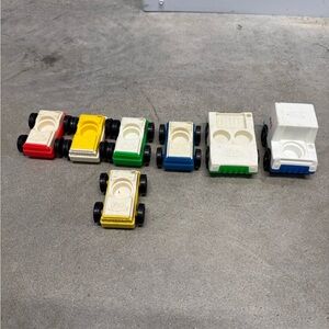 Vintage Fisher-Price Little People Lot Of 7 Vehicles Includes Postal/Mail Truck